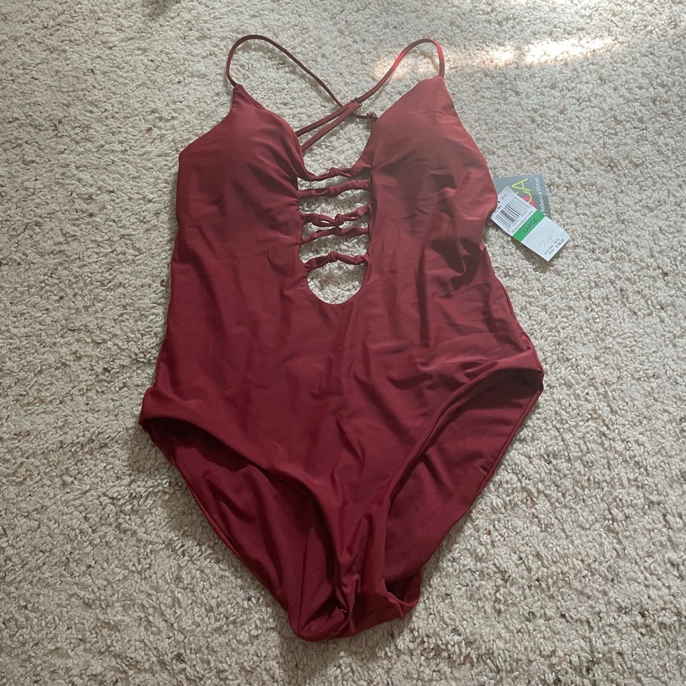 NWT - Rebecca Virtue Maroon/Red One Piece